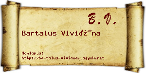 Bartalus Viviána névjegykártya